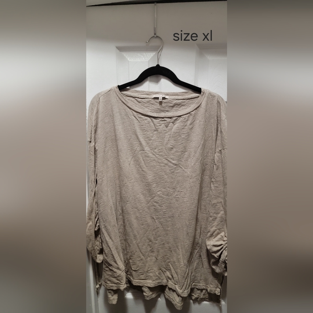 Martha Stewart Beige Long Sleeve Top